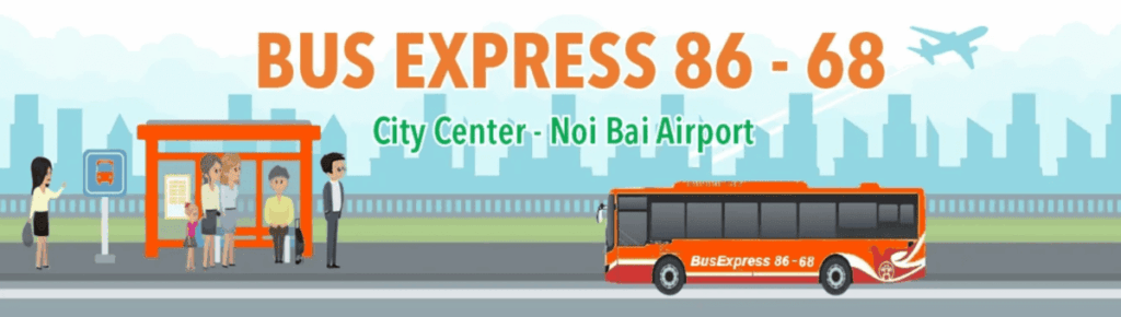 Le Bus 86 pour aller de l'aéroport de Hanoi au centre ville