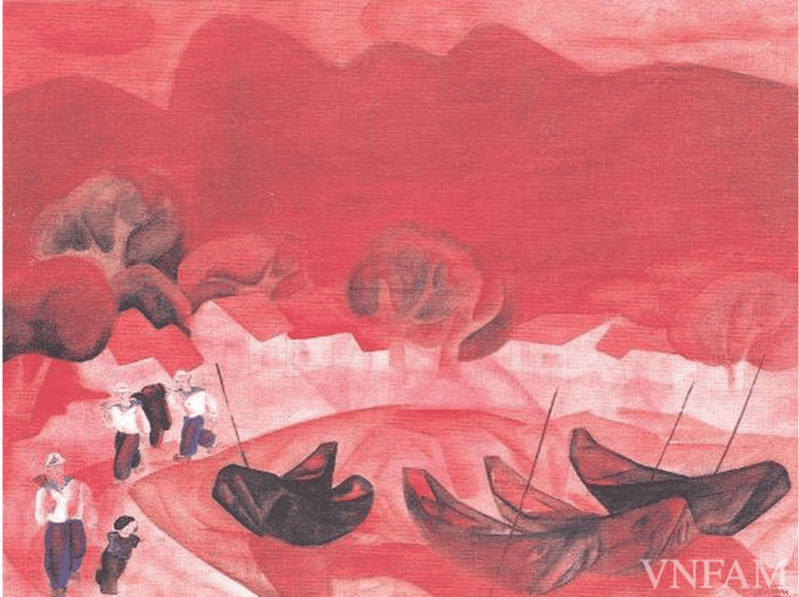 Musée des Beaux Arts Hanoï, peinture à l'huile : Bùi Xuân Phái