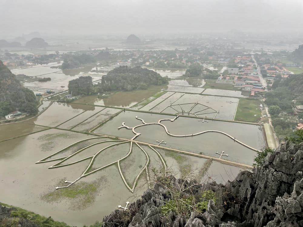 Belvedere de Hang Mua, vue sur les rizières