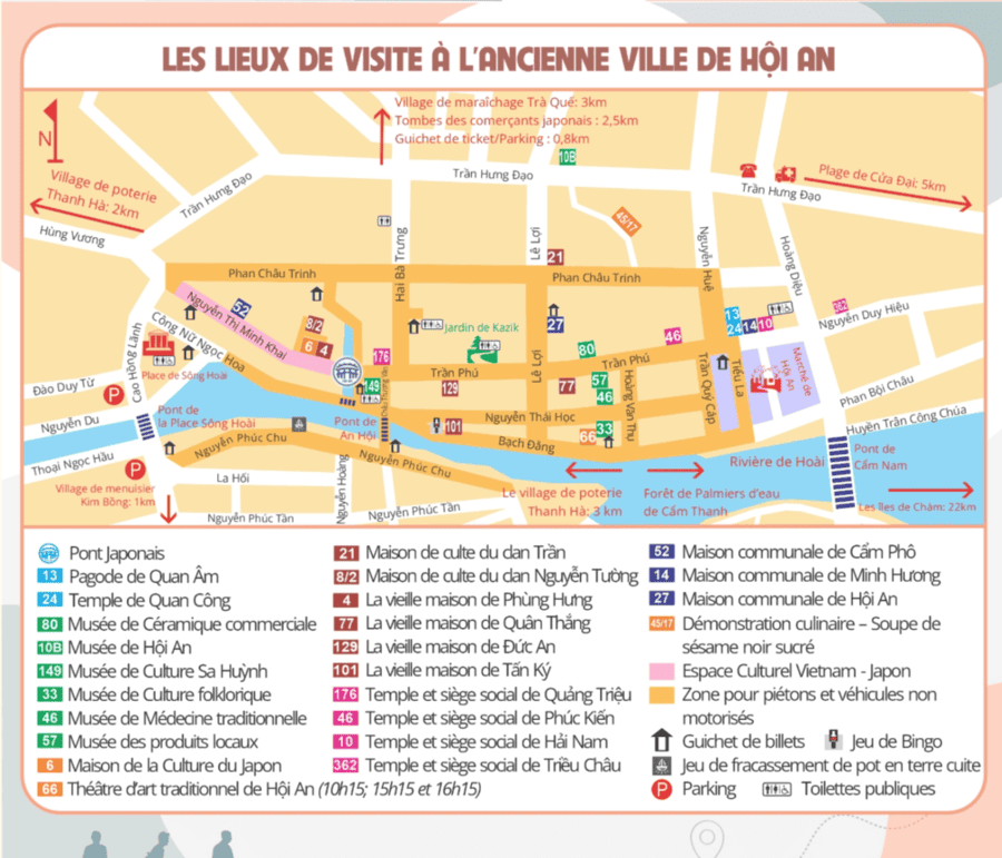 Liste officielle des 25 sites inclus dans le pass de visite de Hoi An