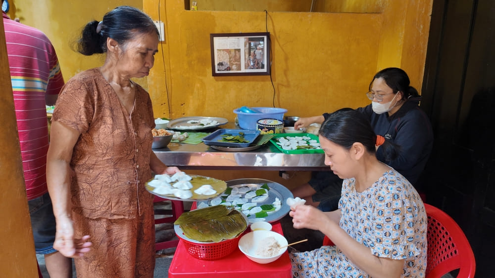 Hoi An, Maison Quan Thang, fabrique traditionnelle de Raviolis à la crevette