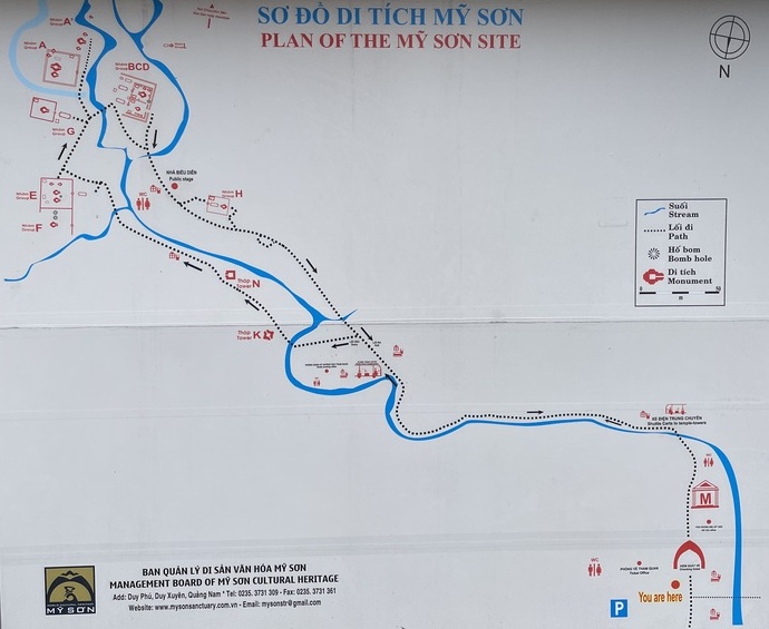 Plan du site Cham de My Son, Vietnam