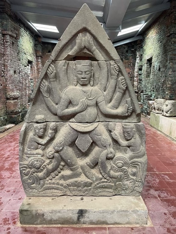 Sanctuaire de My Son, détail de statue