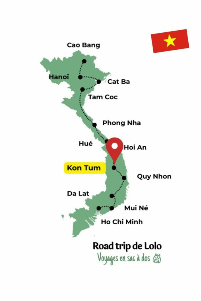 où se situe Kon Tum au Vietnam