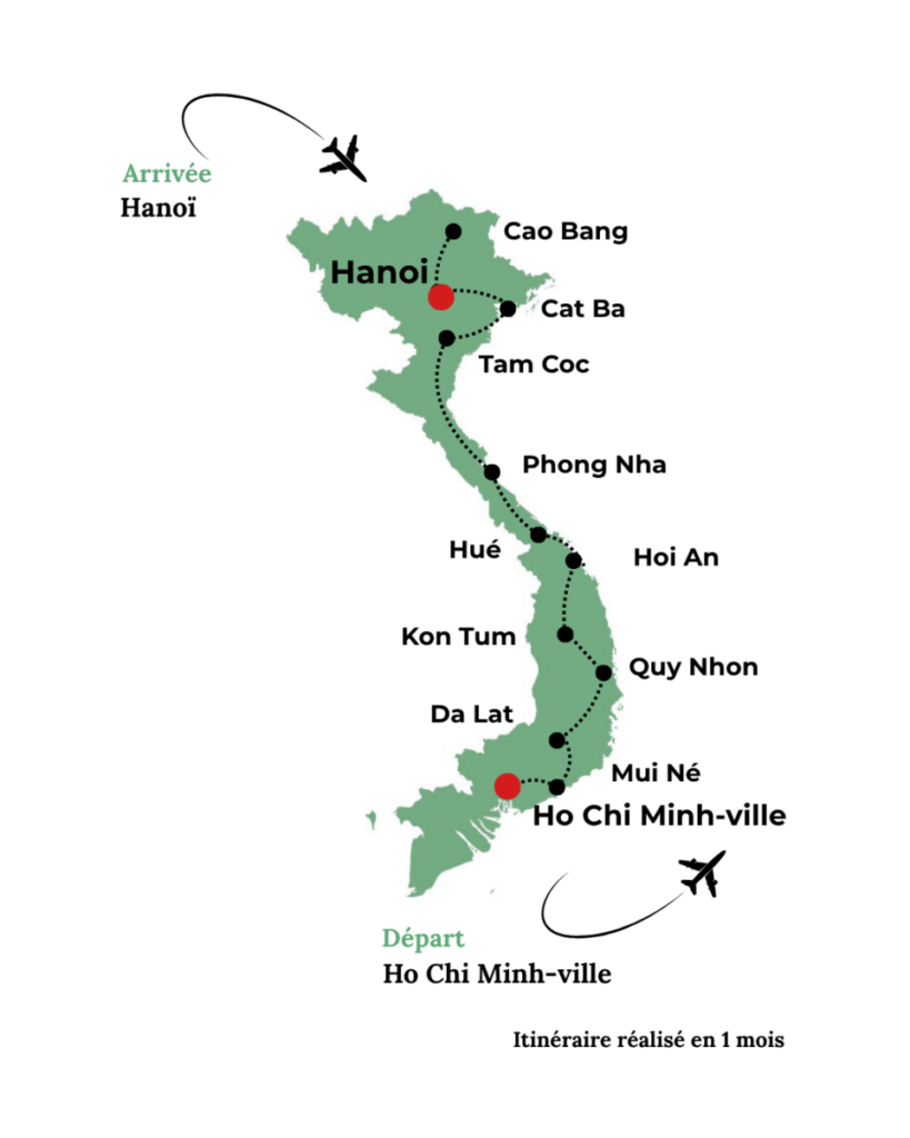Exemple d'itinéraire : un mois au Vietnam